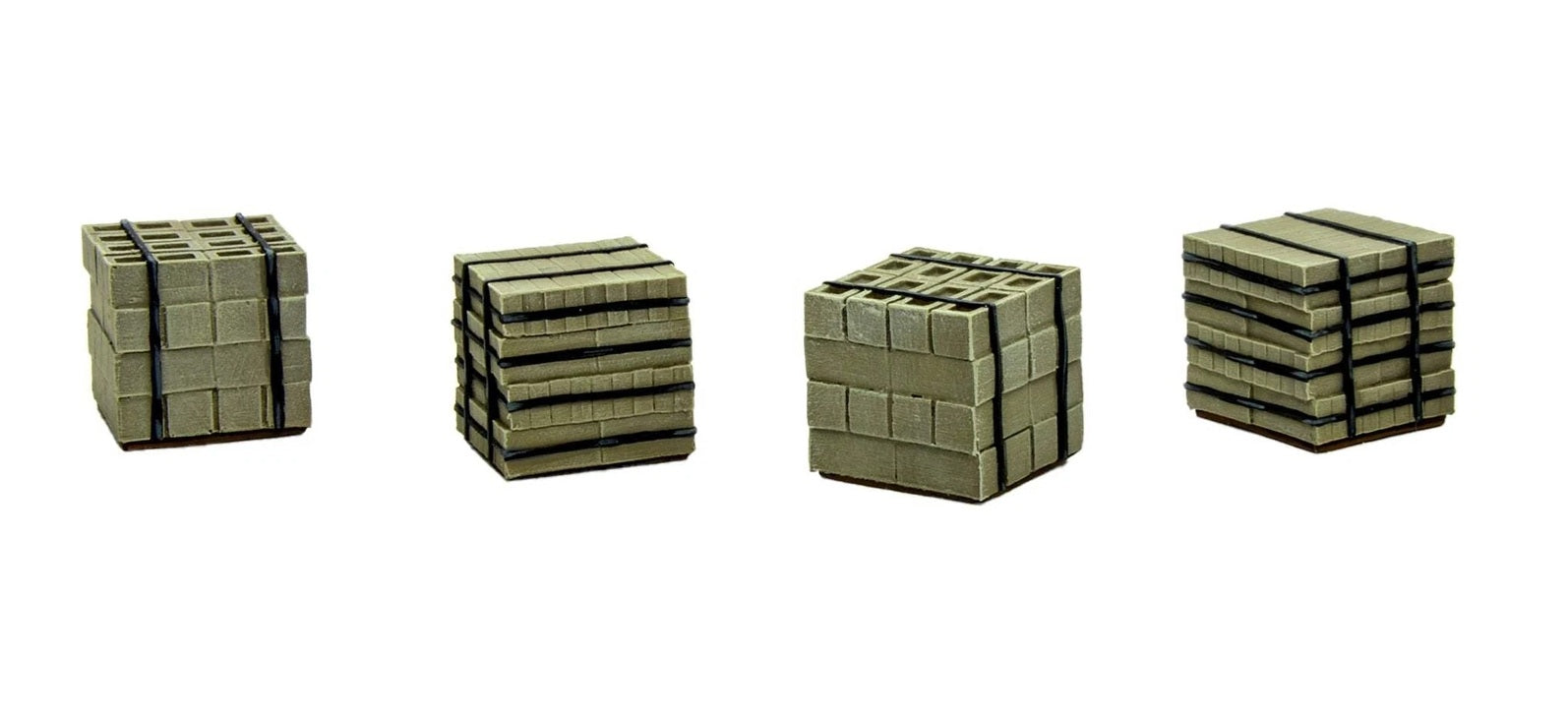 Stacks of breeze blocks (suitable for pallet loads)